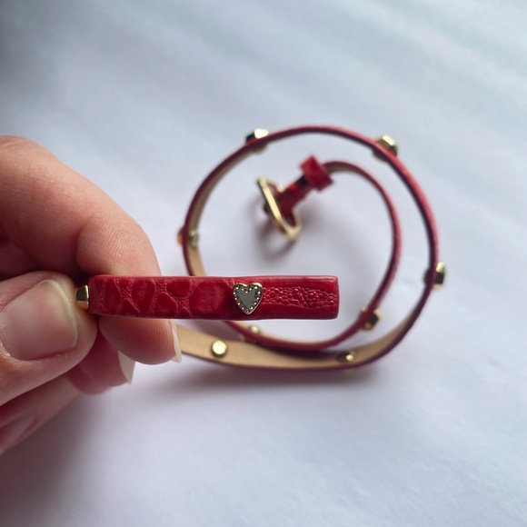 Stella & dot- red Hudson- wrap around red studded bracelet - Picture 8 of 8